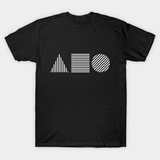 triangle square circle bauhaus design T-Shirt